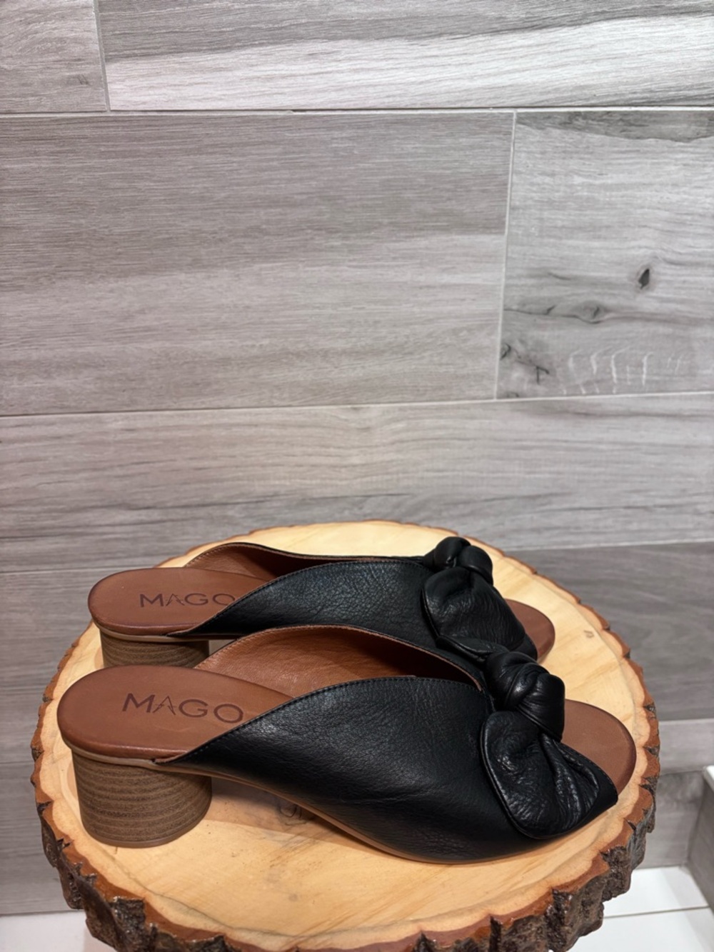 Mago Pistokas, a leather block-heel mule Sandal size EU 40